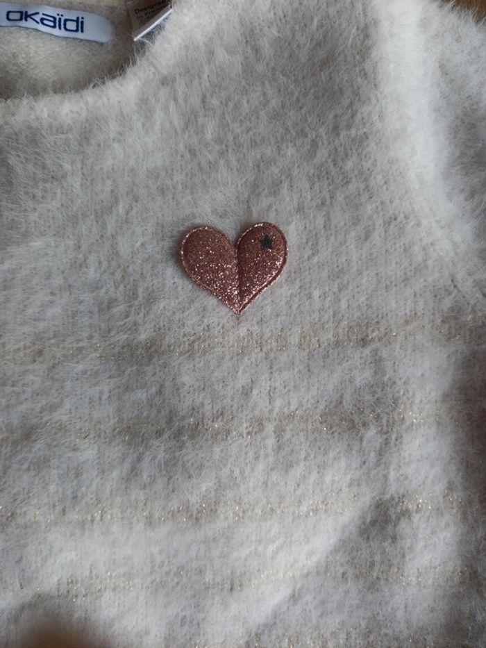 Pull rayé coeur - photo numéro 3
