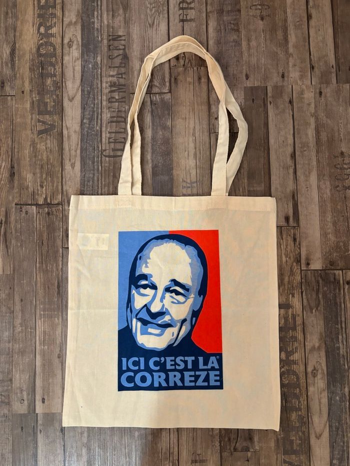 Tote bag en coton Jacques Chirac NEUF