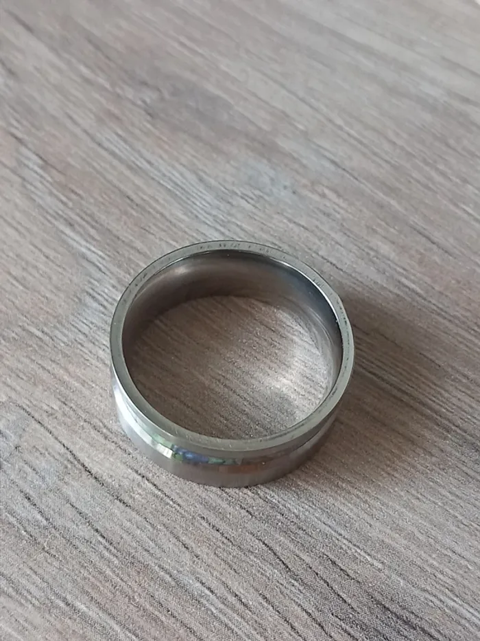Bague en acier inoxydable taille 60 - photo numéro 8