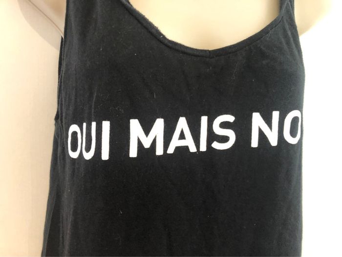 T-shirt noir et blanc World Wide oui mais non - photo numéro 4