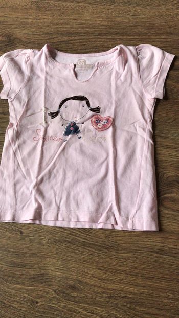 Tee-shirt rose pâle 3 ans