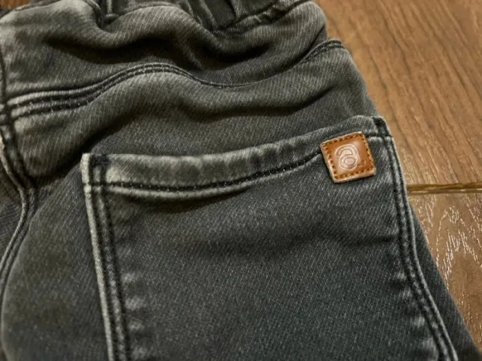 Jean garcon en coton gris  effet usé taille élastiquee absorba 3 ans - photo numéro 4