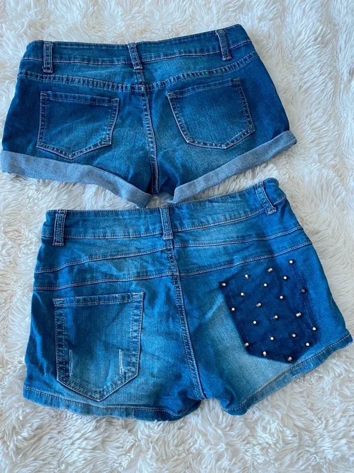 Lot de 2 shorts en jean taille S - photo numéro 5