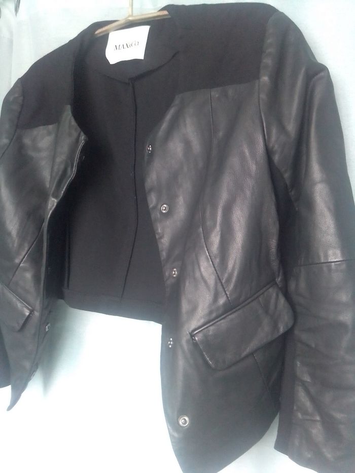 Veste en cuir et coton MAX & CO - photo numéro 3