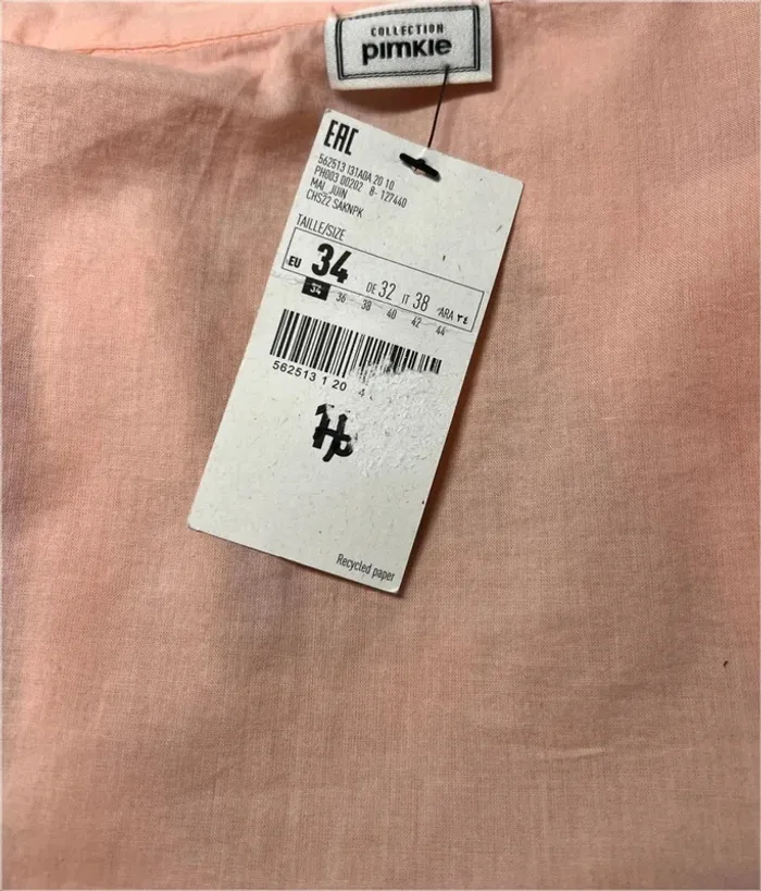 Chemisier rose saumon à dentelle Pimkie - photo numéro 6