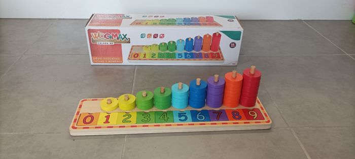 Jeu en bois Montessori couleurs et chiffres - photo numéro 2