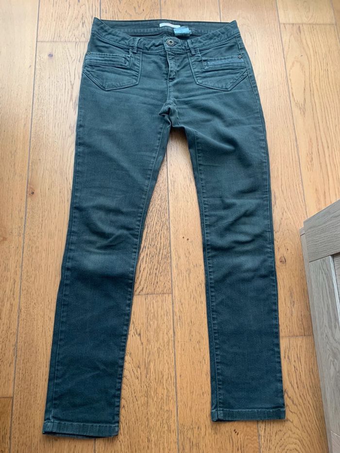 Pantalon vert kaki camaïeu taille 38