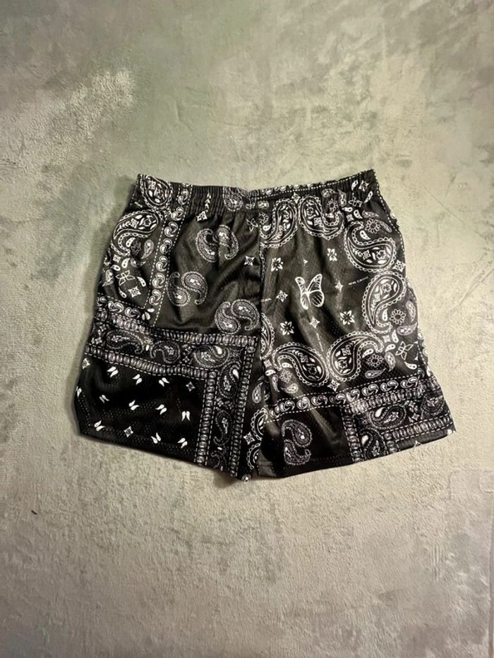 Short en mesh motif bandana noir et blanc Ryoko Rain California Style – Taille L - photo numéro 5