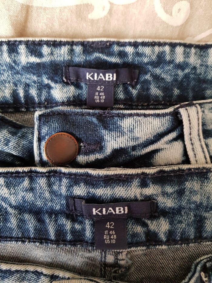 Lot de 2 shorts en jean bleu effet délavé Kiabi - photo numéro 5