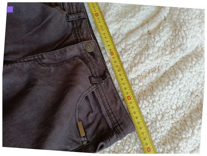 Pantalon jean noir/grisé cache cache peu porté - photo numéro 6