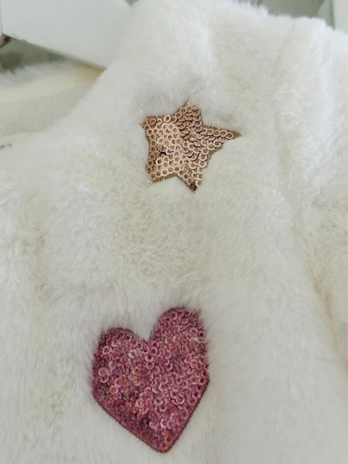 Verre / boléro fourrure cœur - photo numéro 4