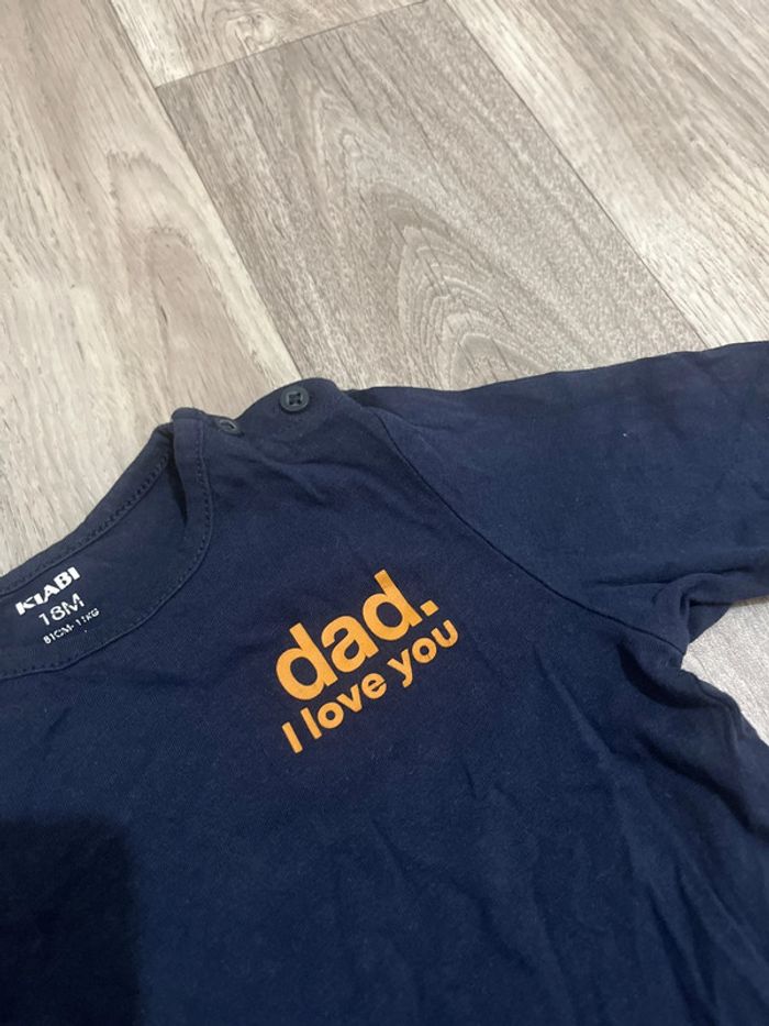 T-shirt ( dad i love you ) taille 18 mois - photo numéro 2