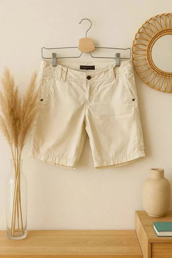 Short beige femme tom tailor taille 28 chino