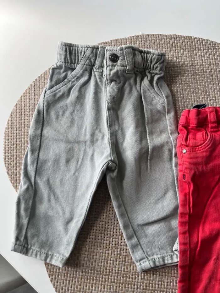 2 pantalons taille 3 mois - photo numéro 2