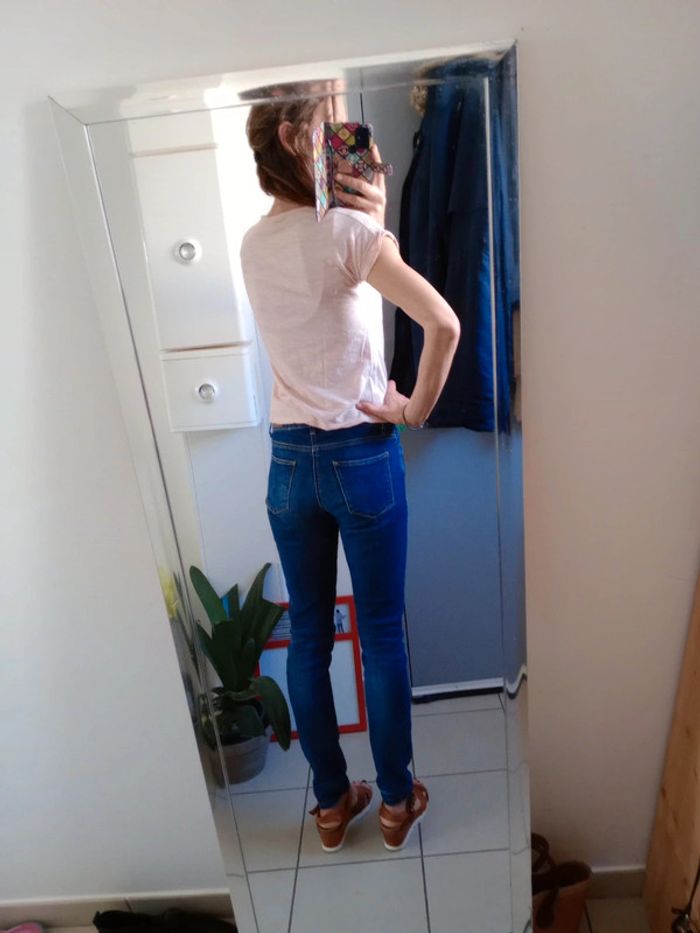 T-shirt fille 16 ans rose pâle c48 - photo numéro 4