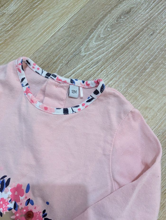 Lot 4 leggings & 2 t-shirts 12 mois bébé fille - photo numéro 6