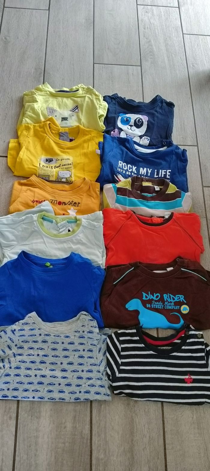 Lot de tee shirts ml 12 mois