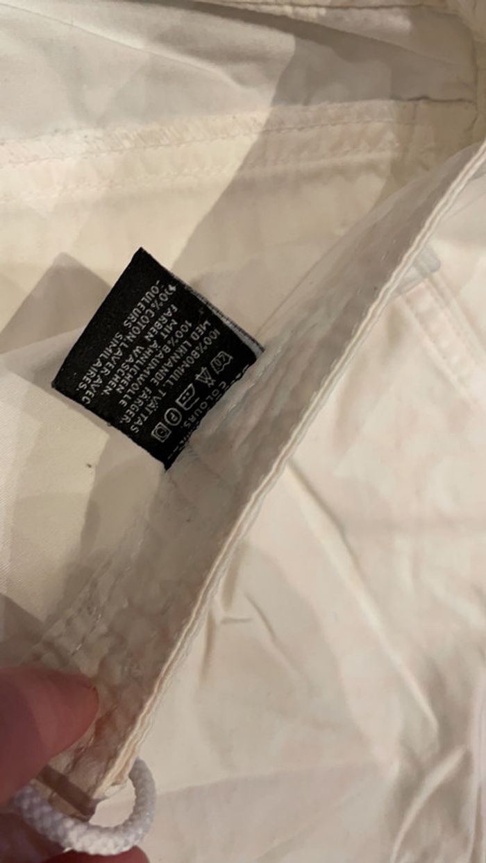 Pantacourt blanc et rose pâle - photo numéro 4