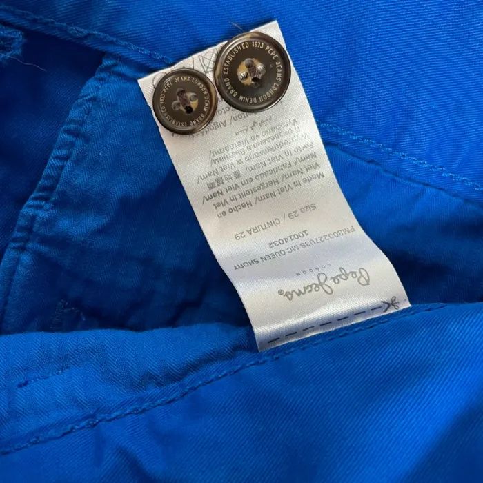 Short Pepe Jeans Bleu Électrique 🌊 Taille 29 – Coupe Regular Fit tendance été - photo numéro 3