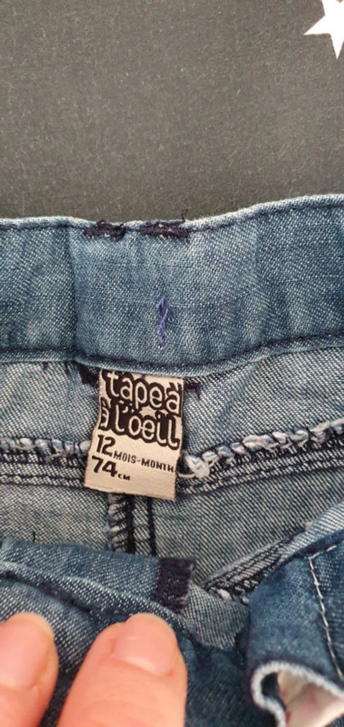 Short en jean TAO Tape à l'œil taille 12 mois en très bon état - photo numéro 4