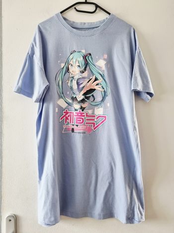 Robe de nuit bleu animé