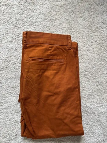 Chino marron orangé slim taille 38