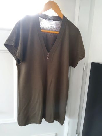 Pull sans manches marron