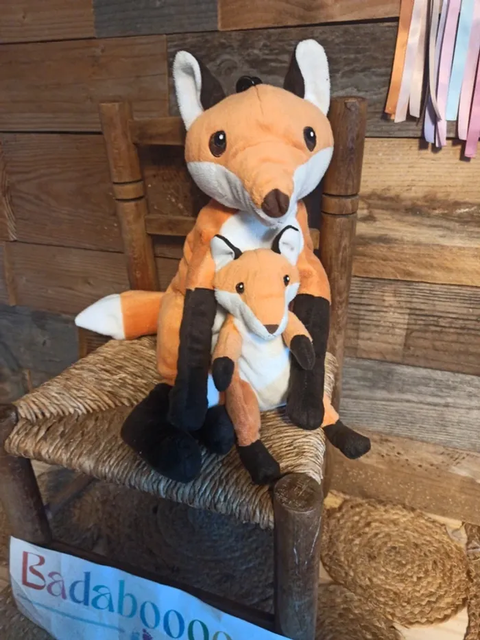 Peluche maman et bébé renard Ikea tbe - photo numéro 3