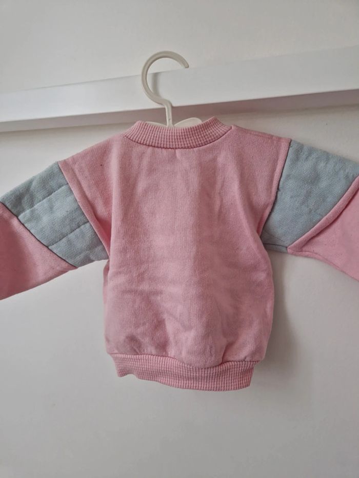 Ensemble pull pantalon jogging rose gris 3-6mois très bon état - photo numéro 4