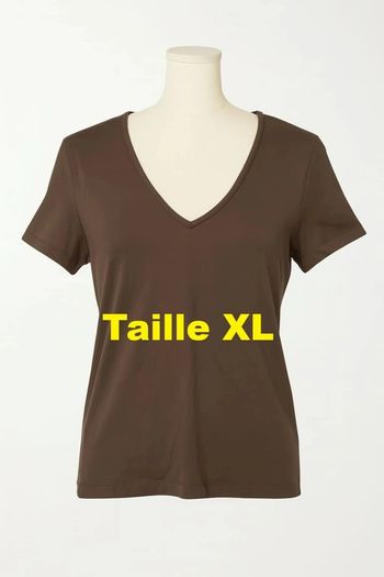 Tee shirt manche courte marron Mexx Taille XL