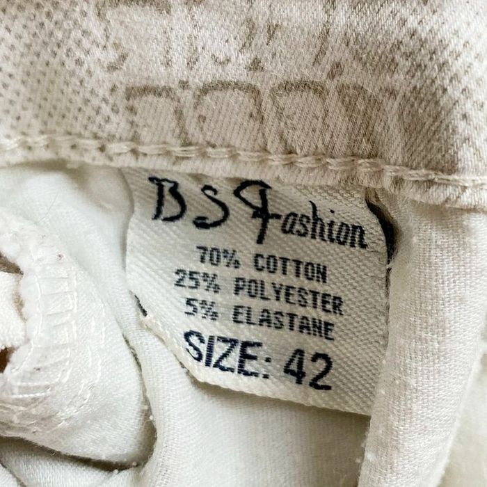 BS Fashion Vintage Slim Jeans Crocodile Pattern Blanc Femme Exclusive Collection (Taille 42) - photo numéro 9