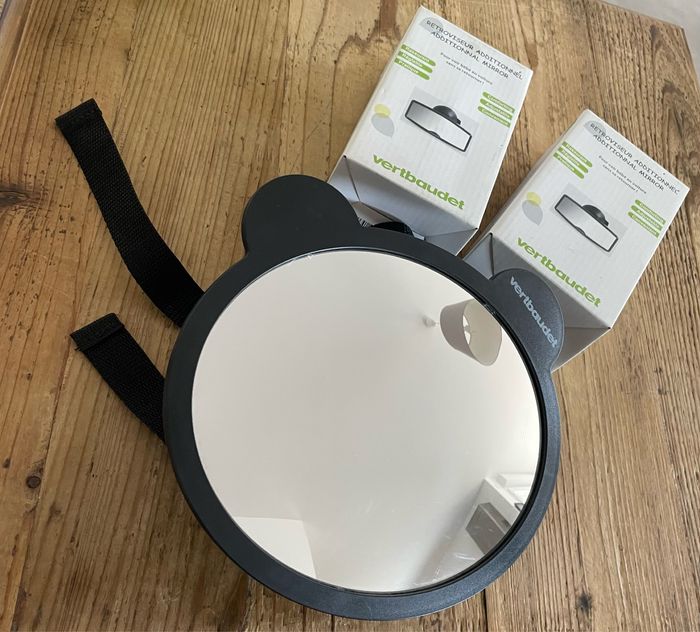 Miroir voiture avec 2 rétroviseurs additionnels