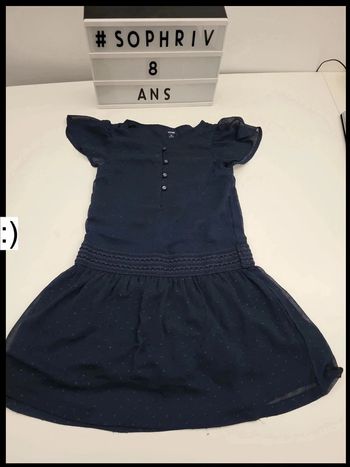 Robe bleu marine 8 ans