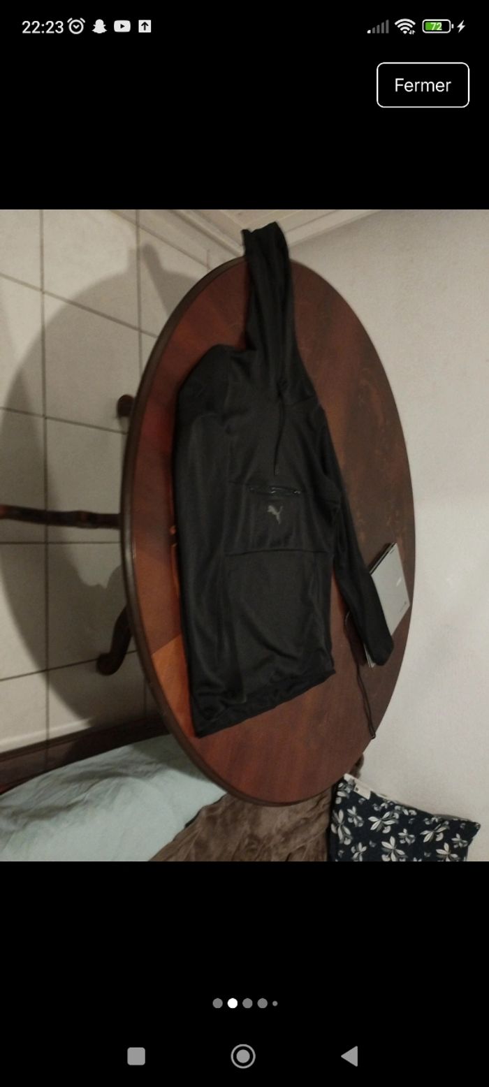 sweat à capuche noir Puma - photo numéro 4