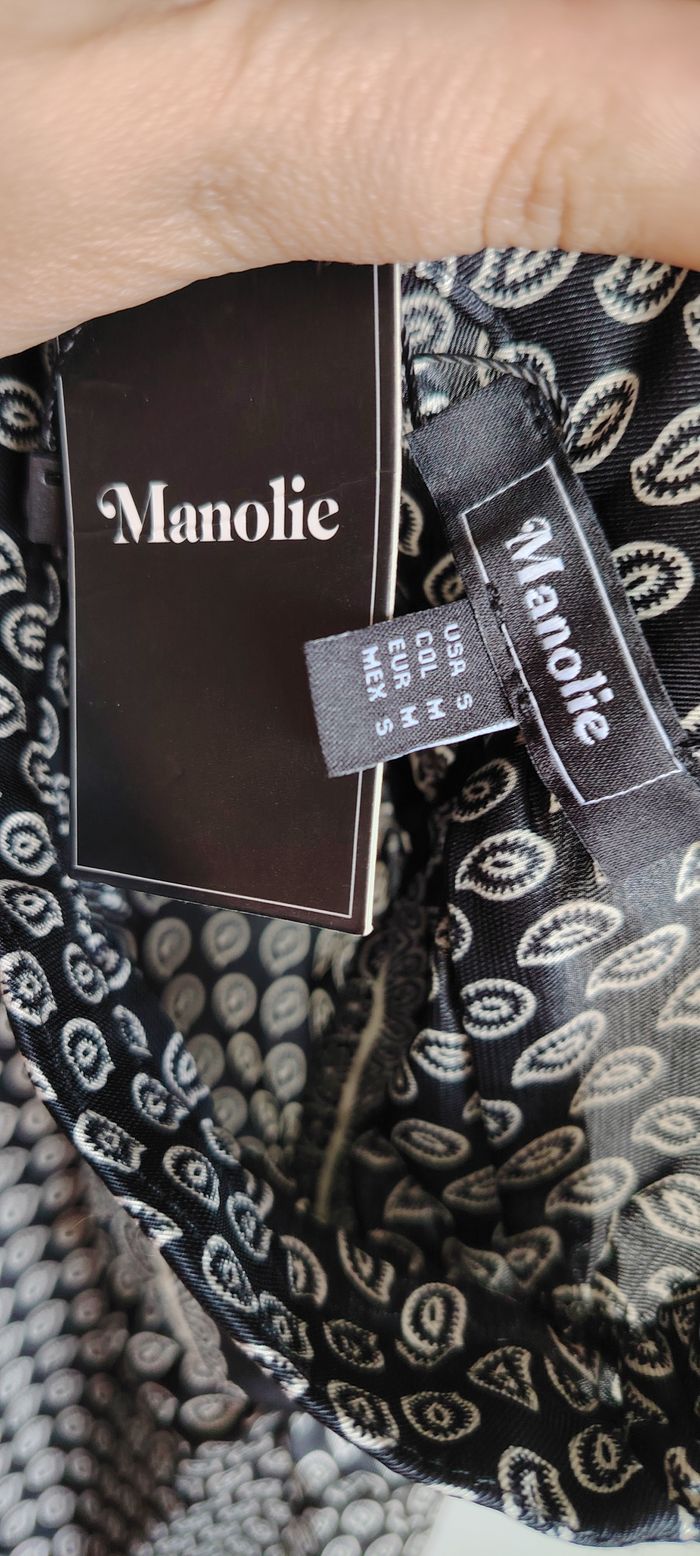 Jupe noire à motifs cachemire – Manolie – Taille M - photo numéro 3