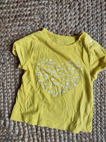 Tee shirt bebe jaune 12 mois ML