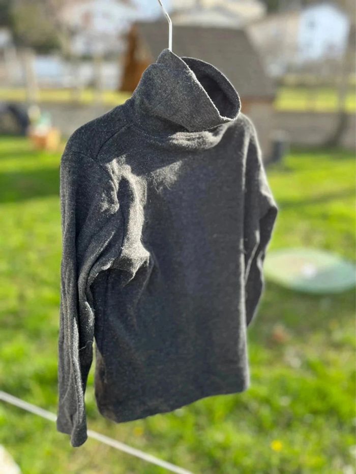 T shirt col roulé manche longue gris chine la halle 5 ans - photo numéro 2