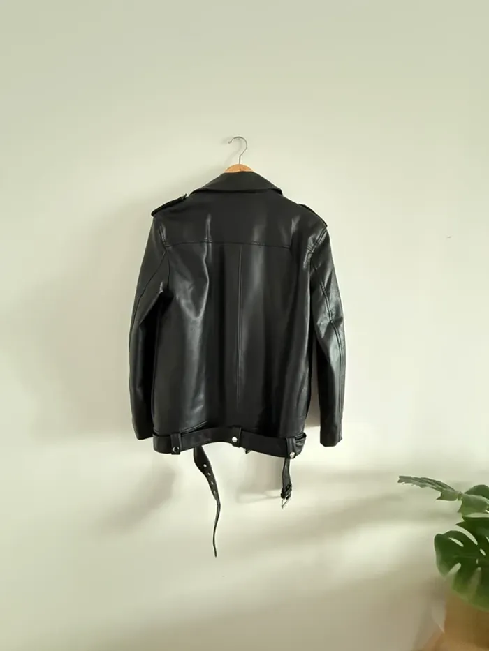 Bombardier cuir noir - photo numéro 2