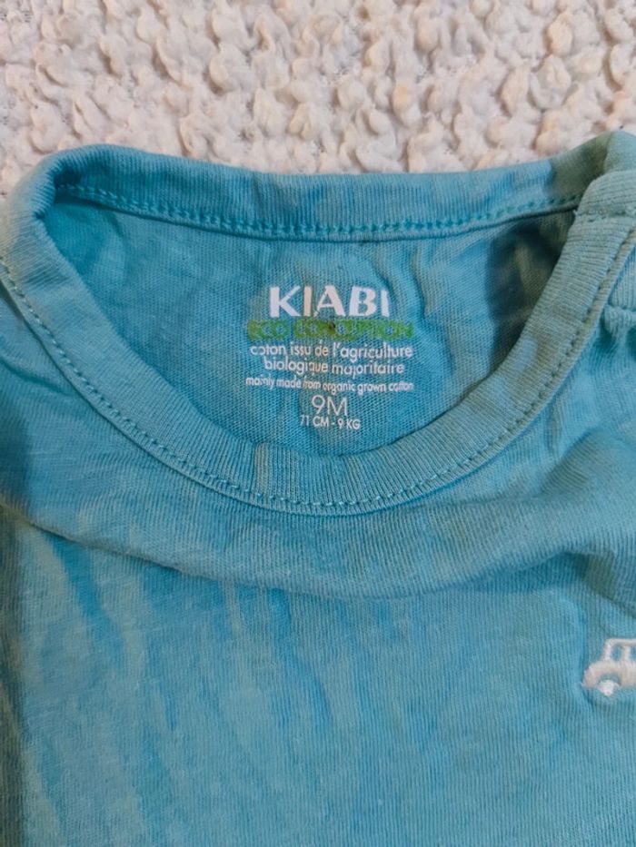 T-shirt bleu ciel voiture T.9 mois - photo numéro 2
