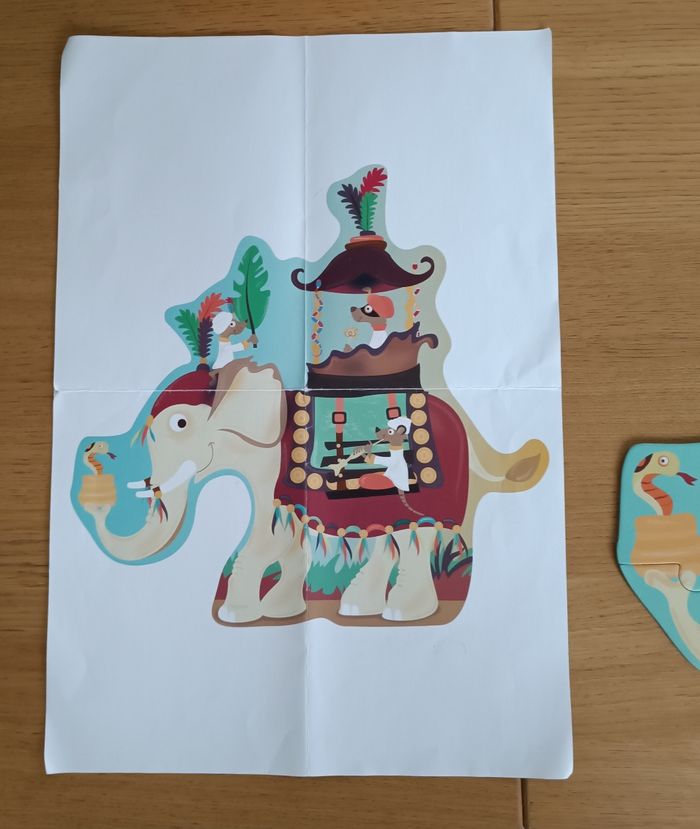 Puzzle contour Scratch "Un éléphant en Extrême Orient" 3 ans + - photo numéro 10