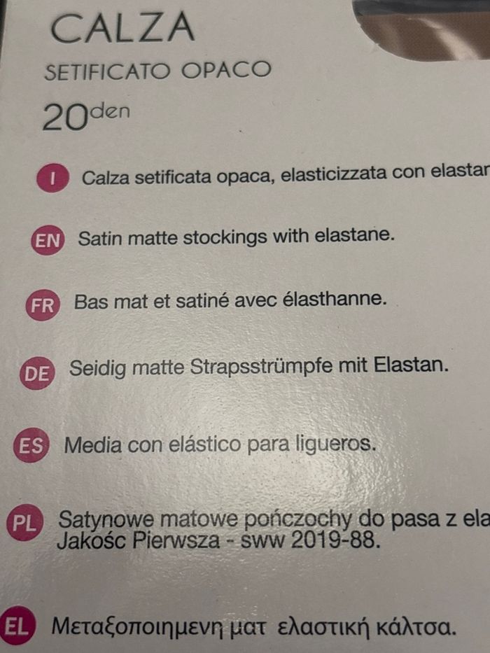 Bas L’Elledue Calza 20 den satin mat taille 4 naturel - photo numéro 3