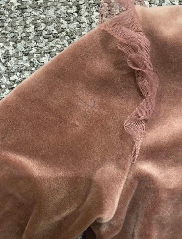 Robe mi-longue, marron rosé,doublée+ tulle - photo numéro 6