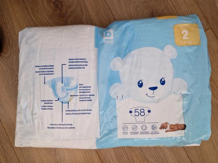 Paquet de 50 langes bébé boni mini 2 3-6 kg - photo numéro 5