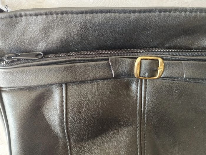 Sac à main vintage en croûte de cuir neuf - photo numéro 3