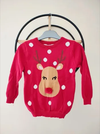 5 ans pull de Noël étiquette coupée