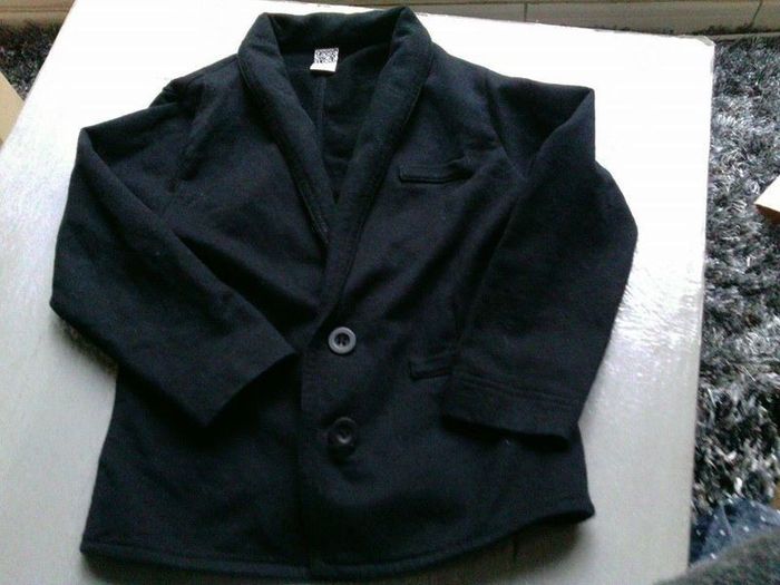 veste smoking TAO noire costume noire 6 ans