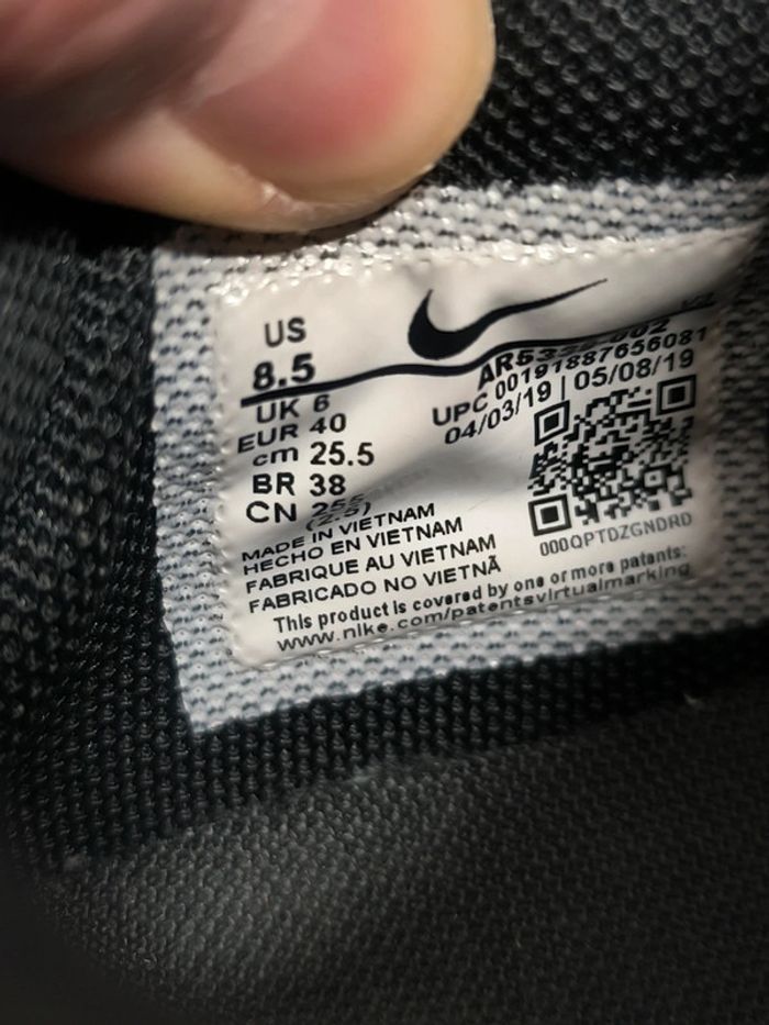 Baskets Nike air force one sage low noir cuir - photo numéro 9