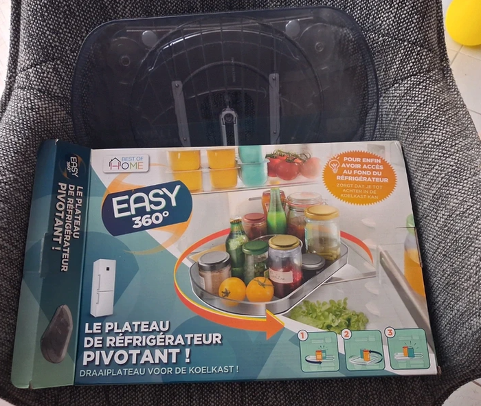 Plateau tournant frigo transparent rotatif - photo numéro 1