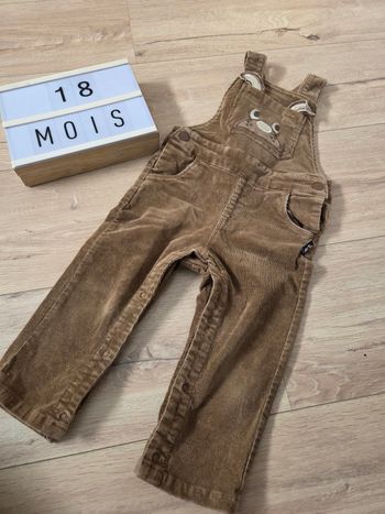 Salopette velour kiabi bebe garcon 18 mois 80cm