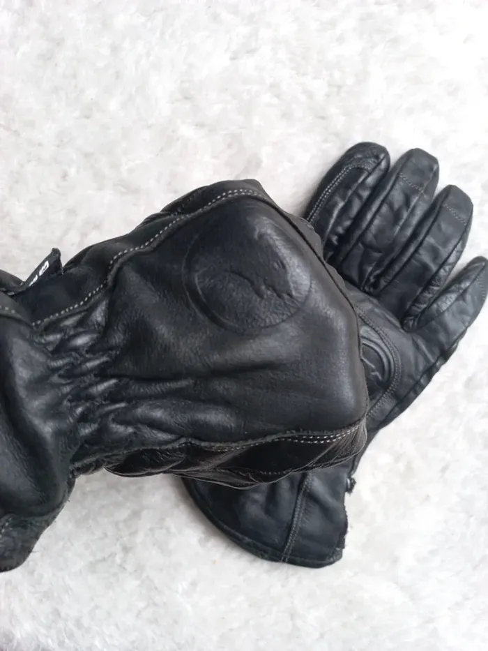 Gant en cuir, noir, femme bering. Taille s/m protection moto - photo numéro 3